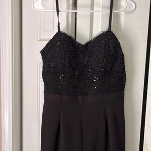Black sequined pant jumpsuit size medium black